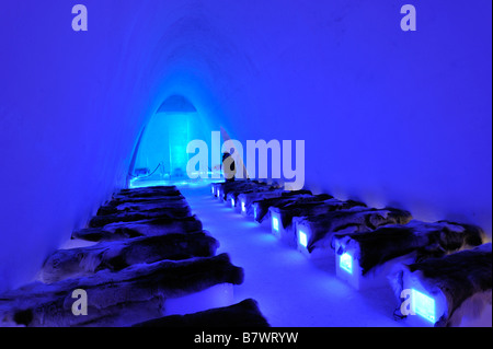 The ice Church inside the ice hotel in Lillehammer Norway Stock Photo