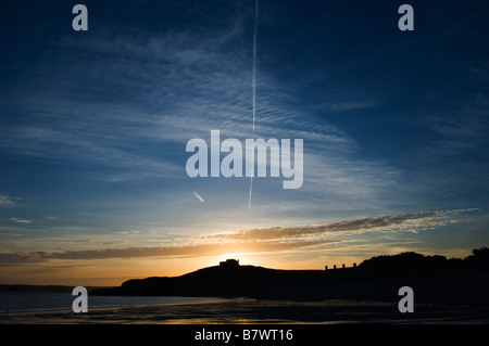 Sunrise over the Blockhouse Old Grimsby Tresco. The Isles of Scilly. Cornwall. England. UK Stock Photo