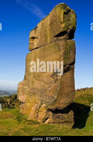 Stone column at Alport Heights near Wirksworth in the Derbyshire Peak District England UK Stock Photo