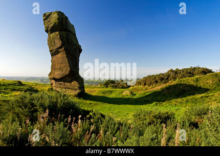 Stone column at Alport Heights near Wirksworth in the Derbyshire Peak District England UK Stock Photo