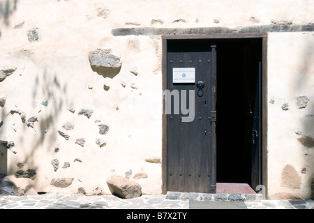 Saint Nicholas Church (Ayios Nikolaos tis Stegis) main entrance with door, near Galata, Troodos mountain range Stock Photo