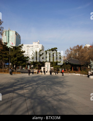 Tapgol or Pagoda Park, Seoul, South Korea Stock Photo