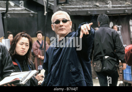 Takeshi Kitano Takeshi Kitano Takeshi Kitano sur le tournage on the set The Blind Swordsman: Zatoichi / Zatôichi  Year: 2003 - japan  Director: Takeshi Kitano Stock Photo