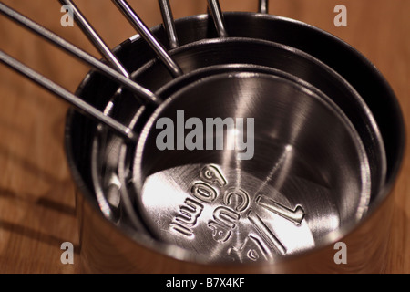A set of Kitchen Measuring Cups Stock Photo