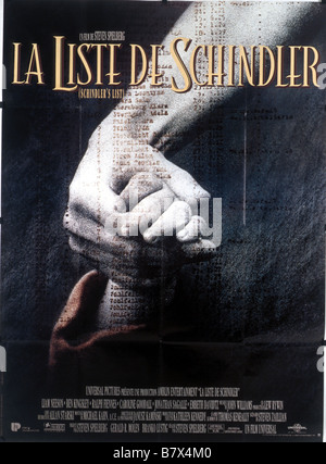 MOVIE POSTER, SCHINDLER'S LIST, 1993 Stock Photo - Alamy