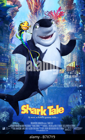 Le gang des requins Shark Tale / Sharkslayer  Year: 2004 USA animation affiche, poster production : Walt Disney  Director: Bibo Bergeron Vicky Jenson Stock Photo