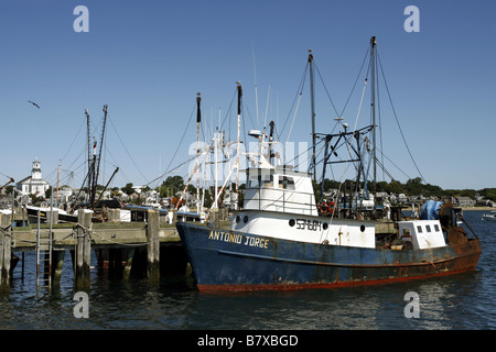 Fishing Trawler, MacMillan Wharf, Provincetown, Cape Cod, Massachusetts, USA Stock Photo