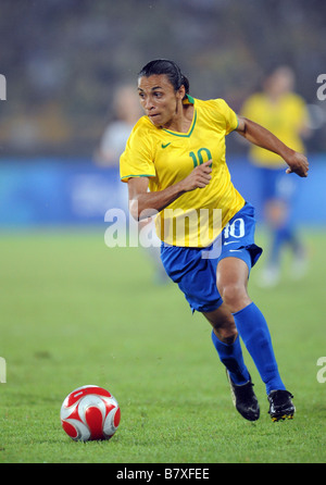 Marta BRA AUGUST 21 2008 Football Beijing 2008 Olympic Games Womens Football Final Match between Brazil and United States at Workers Stadium in Beijing China Photo by Atsushi Tomura AFLO SPORT 1035 Stock Photo