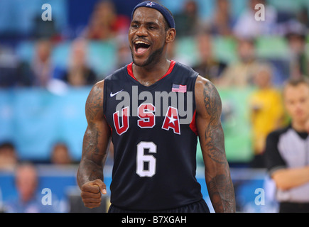 LeBron James USA AUGUST 24 2008 Basketball Beijing 2008 Olympic Games ...