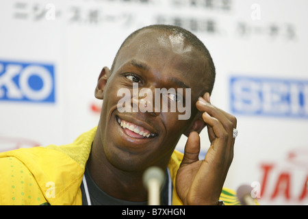 Usain Bolt JAM SEPTEMBER 23 2008 Athletics SEIKO SUPER TRACK AND FIELD MEET IN KAWASAKI 2008 at Todoroki Stadium Kanagawa Japan Stock Photo