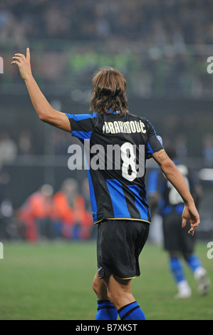 Zlatan Ibrahimovic Inter OCTOBER 1 2008 Football UEFA Champions League Group B first leg match between Inter Milan and Werder Bremen at the San Siro stadium in Milan Italy Photo by Enrico Calderoni AFLO SPORT 0391 Stock Photo