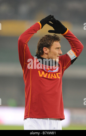 Francesco Totti Roma DECEMBER 6 2008 Football Italian Serie A match between Chievo Verona and AS Roma at the Bentegodi Stadium in Verona Italy Photo by Enrico Calderoni AFLO SPORT 0391 Stock Photo