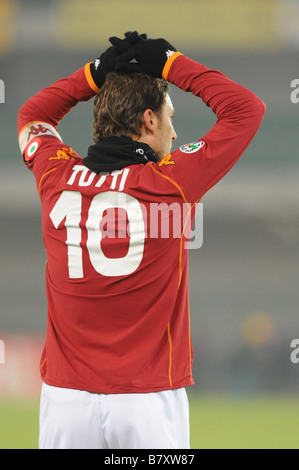 Francesco Totti Roma DECEMBER 6 2008 Football Italian Serie A match between Chievo Verona and AS Roma at the Bentegodi Stadium in Verona Italy Photo by Enrico Calderoni AFLO SPORT 0391 Stock Photo