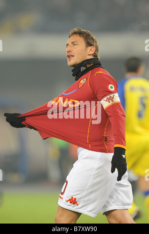 Francesco Totti Roma DECEMBER 6 2008 Football Italian Serie A match between Chievo Verona and AS Roma at the Bentegodi Stadium in Verona Italy Photo by Enrico Calderoni AFLO SPORT 0391 Stock Photo