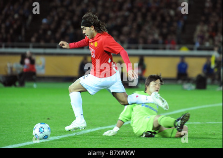 Carlos Tevez Man U DECEMBER 18 2008 Football FIFA Club World Cup Japan 2008 match between Gamba Osaka 3 5 Manchester United at International Stadium Yokohama Kanagawa Japan Photo by Enrico Calderoni AFLO SPORT 0391 NO ITALY Stock Photo