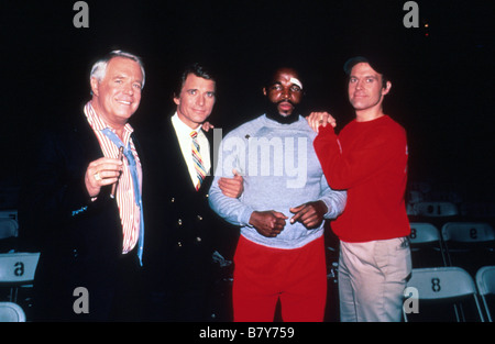 The A-Team TV Series 1983 - 1987 USA Created by Stephen J. Cannell Frank Lupo George Peppard , Mr. T , Dirk Benedict , Dwight Schultz Stock Photo