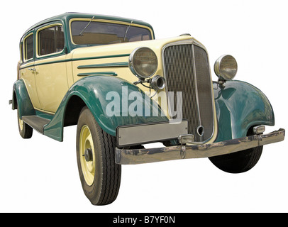 The antiquarian car isolated over white with clipping path Stock Photo