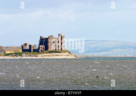 Piel castle Cumbria from Walney island Stock Photo
