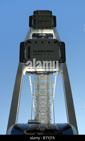 The Belfast Wheel, located at the east side of Belfast City Hall, the structure offers spectacular views across the city. Stock Photo