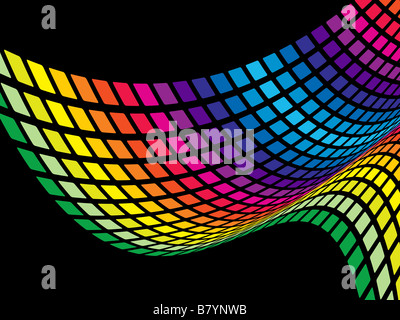 Abstract wave vector background, rainbow waved lines for brochure ...