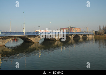 The Queens Bridge is a bridge in Belfast Northern Ireland Stock Photo