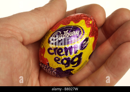 A cadbury's creme egg Stock Photo