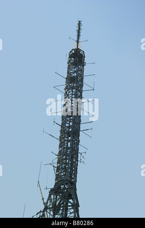 Transmitter tower on Alexandra palace on a clear January day. Stock Photo