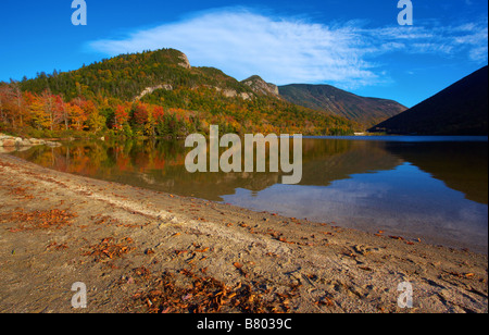 Franconia Notch State Park - Echo Lake at night in the White Mountains