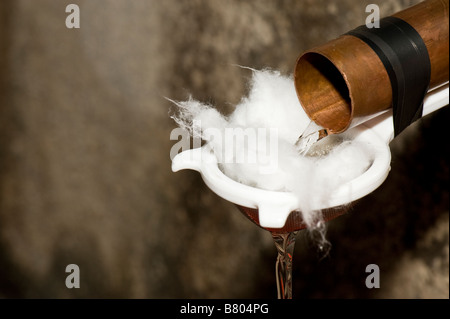 Souma (Tsipouro) distillation Stock Photo