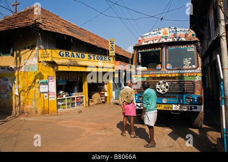 Streetscene by the warehouses in Mattancherry Stock Photo