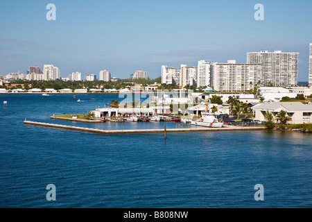 US Coast Guard station on Stanahan River and Atlantic Ocean in Fort Lauderdale Florida Stock Photo