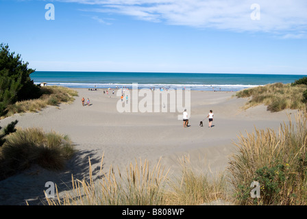 Woodend Beach, Woodend, Waimakariri District, Canterbury, New Zealand Stock Photo