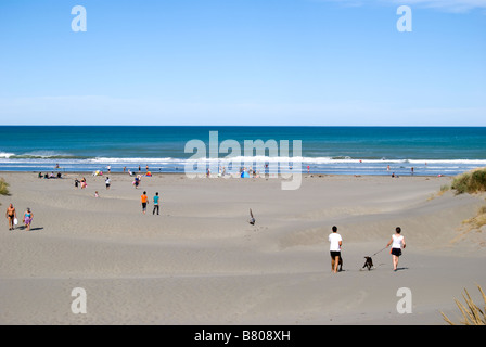 Woodend Beach, Woodend, Waimakariri District, Canterbury, New Zealand Stock Photo