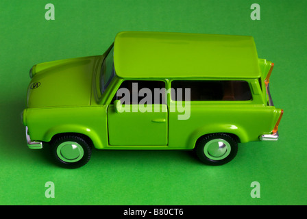 Diecast metal Trabant toy car made in China. Stock Photo