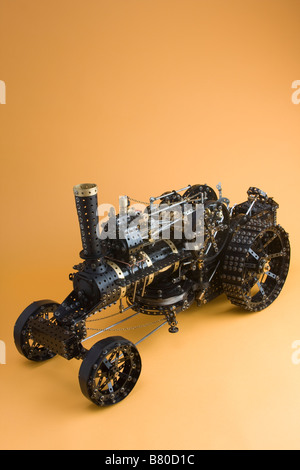 Meccano scale model of  traction engine Stock Photo