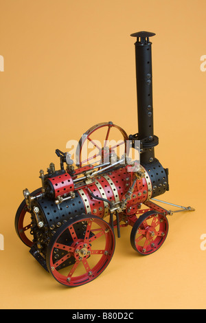 Meccano scale model of  traction engine Stock Photo