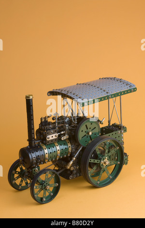 Meccano scale model of  traction engine Stock Photo