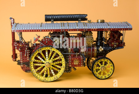 Meccano scale model of  traction engine Stock Photo