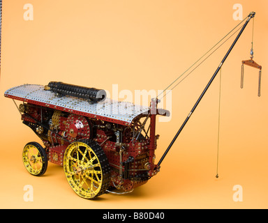 Meccano scale model of  traction engine Stock Photo