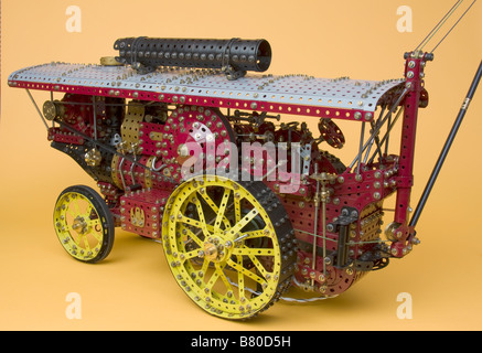 Meccano scale model of  traction engine Stock Photo