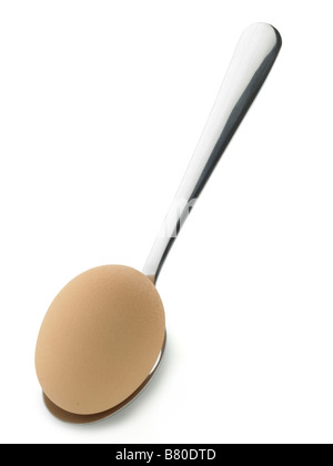 egg and spoon Stock Photo