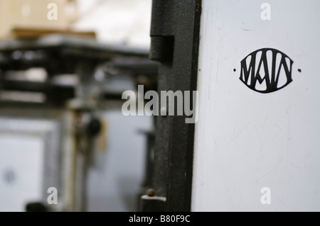 Oven door of a cast iron 'Main' gas cooker from c1900-1920. Stock Photo