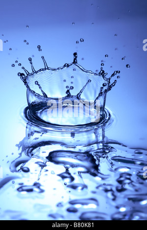 A Drip of Water Making a Splash. Stock Photo