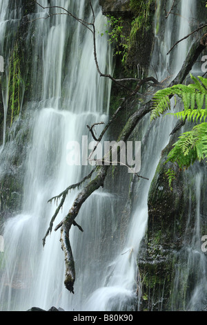 Sgŵd Isaf Clun Gwyn,Ystradfellte, Brecon Beacons Stock Photo