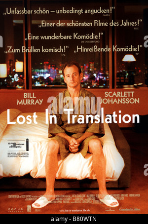Lost in Translation Year: 2003 USA / Japan Bill Murray  Director: Sofia Coppola Movie poster Stock Photo