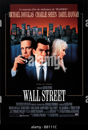 Wall Street  Year: 1987 USA Michael Douglas, Charlie Sheen, Daryl Hannah  Director: Oliver Stone Stock Photo