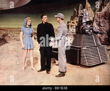 Original Film Title: FORBIDDEN PLANET. English Title: FORBIDDEN PLANET.  Film Director: FRED M. WILCOX. Year: 1956. Stars: LESLIE NIELSEN; ANNE  FRANCIS. Credit: M.G.M. / Album Stock Photo - Alamy