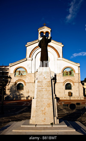 Church of Holy Family in Pietrelcina, Italy. Pietrelcina is the ...