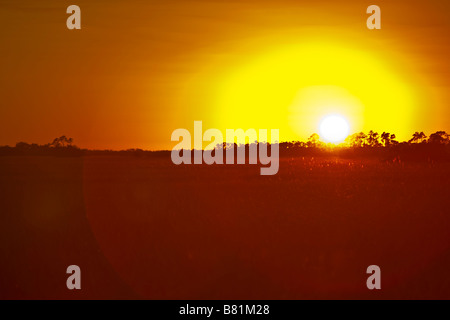 EVERGLADES FLORIDA USA - Sunset in Everglades National Park Stock Photo
