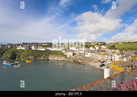 View over Port Isaac Cornwall England United Kingdom Stock Photo